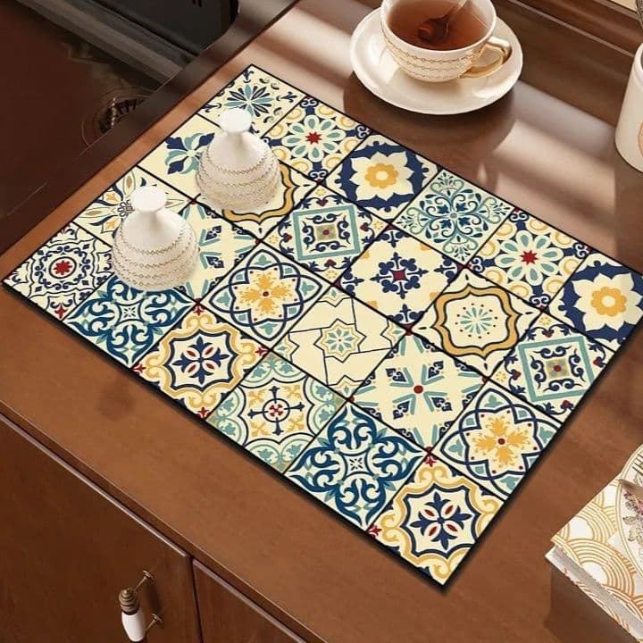 ランチョンマット 北欧風幾何学模様タイル柄ランチョンマット