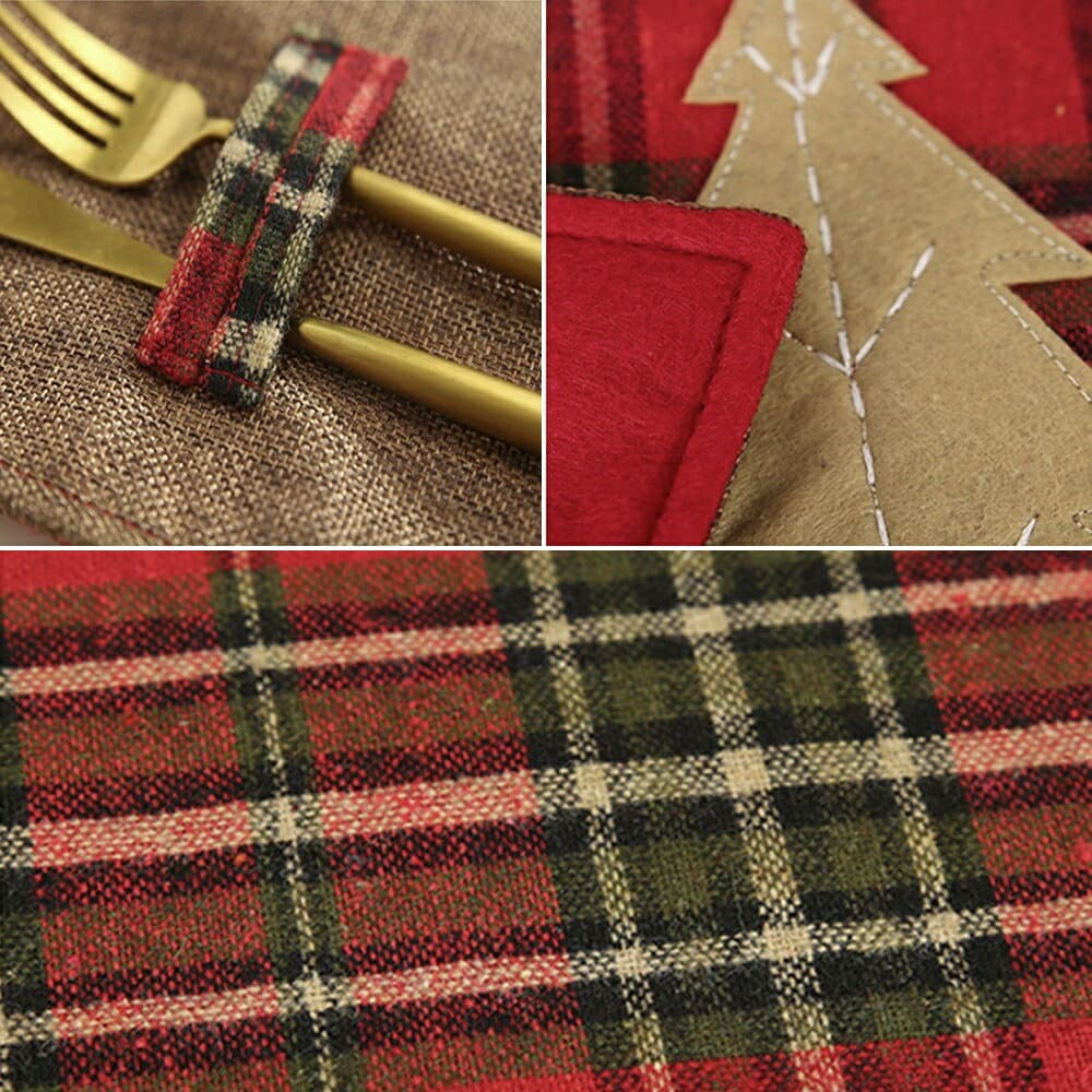 北欧風クリスマストナカイ刺繍ランチョンマット