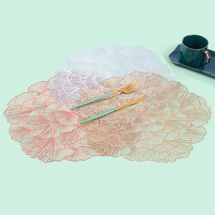 北欧風花柄ランチョンマット滑り止め付き2個セット上品