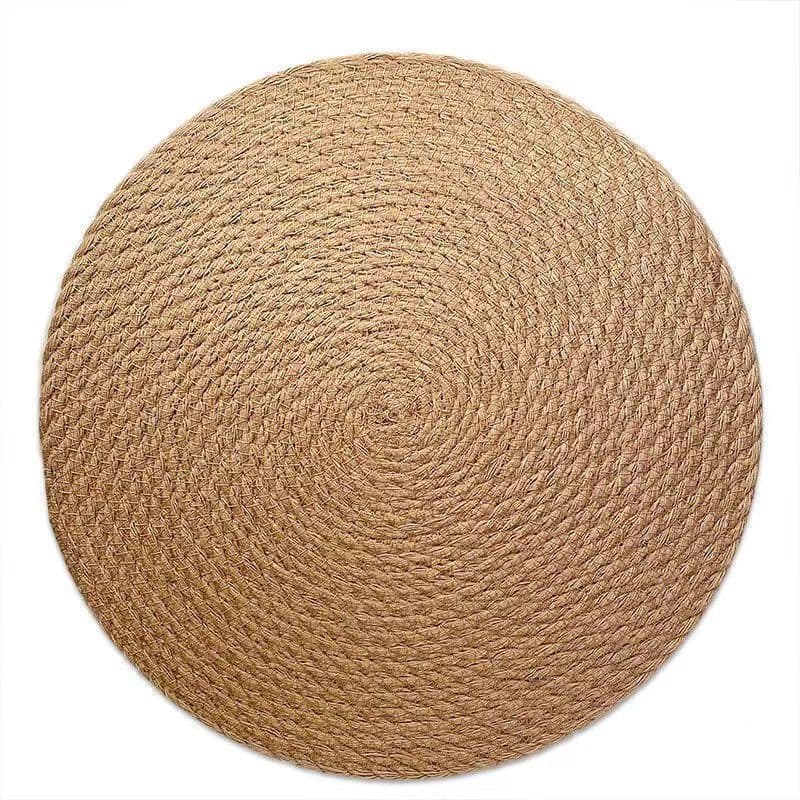 ランチョンマット 渦巻き麻編みランチョンマット