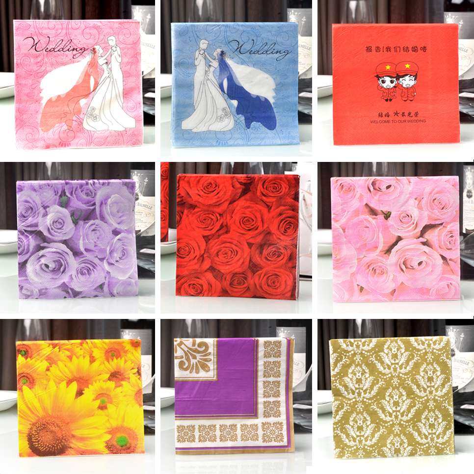 ランチョンマット お祝いパーティ用紙ランチョンマット（20枚入り）【ゴールデンフラワー】