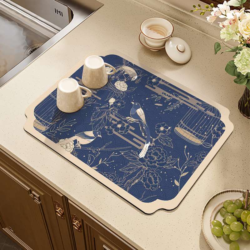 ～吸水性抜群～和風花鳥絵巻・【瞬間お部屋の垢抜け】・ランチョンマット 【ポリエステル製】