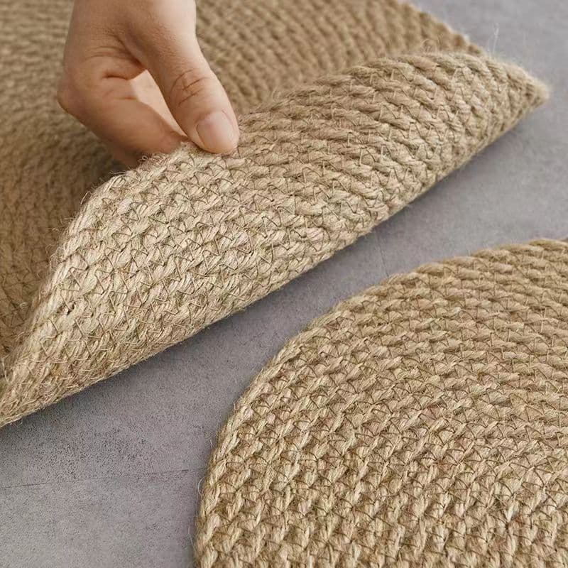 ランチョンマット 渦巻き麻編みランチョンマット