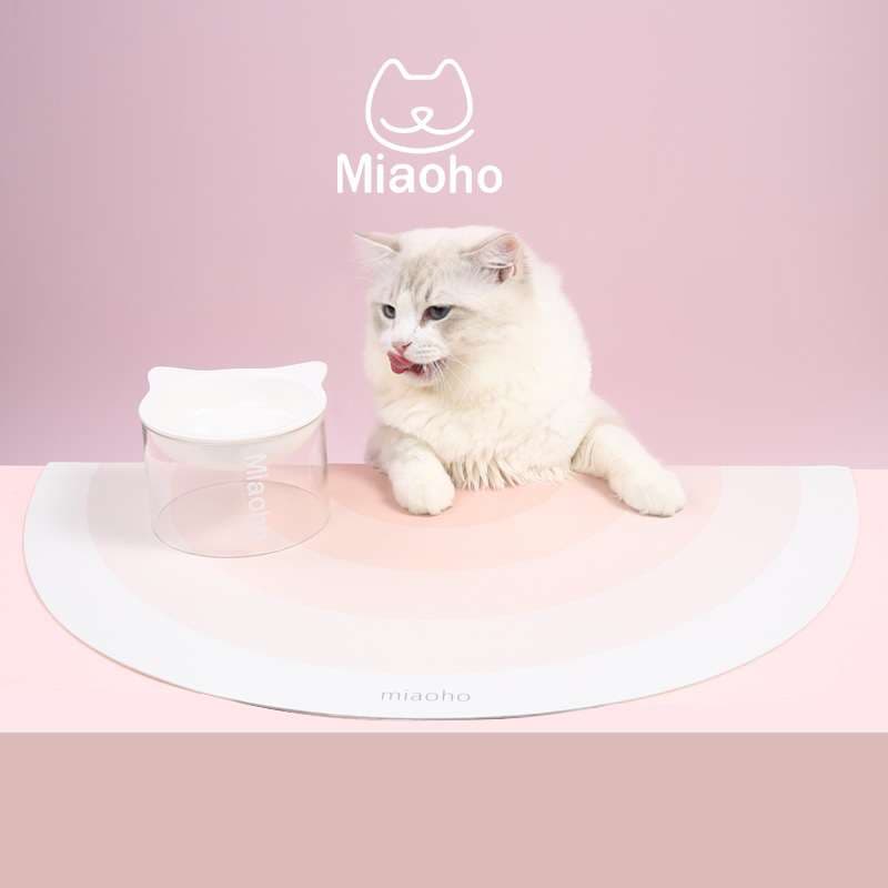 ねこ型 半円 ソフトランチョンマット