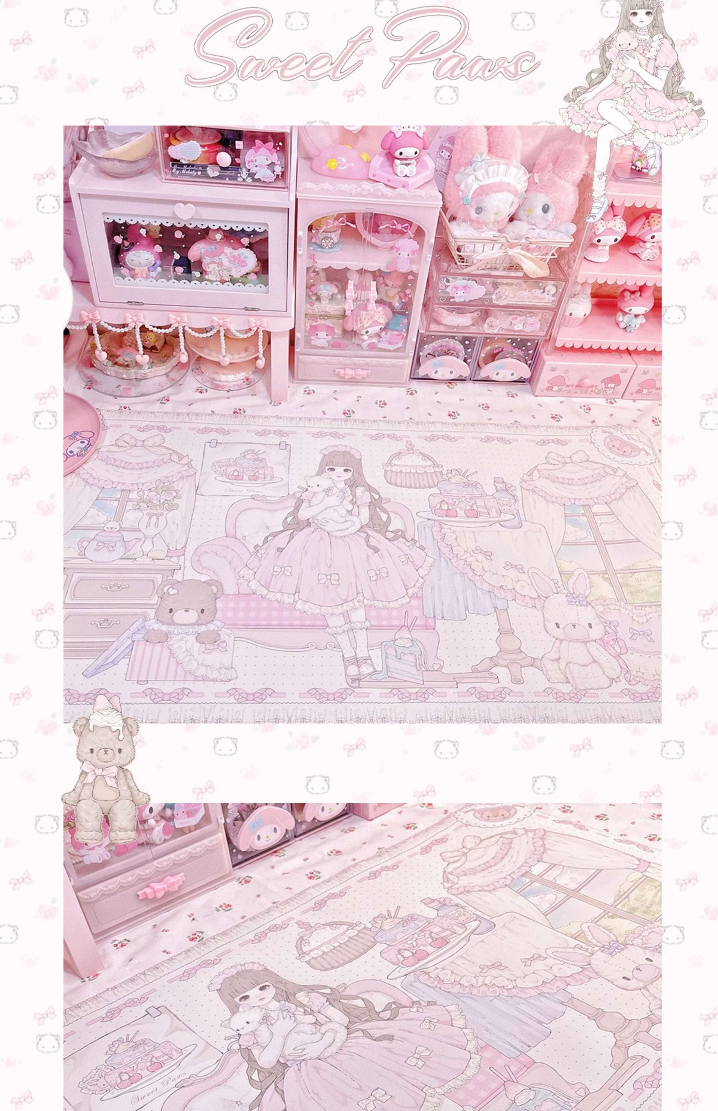 ランチョンマット　スイートパウズ プリンセスティータイム テーブルマット　合皮