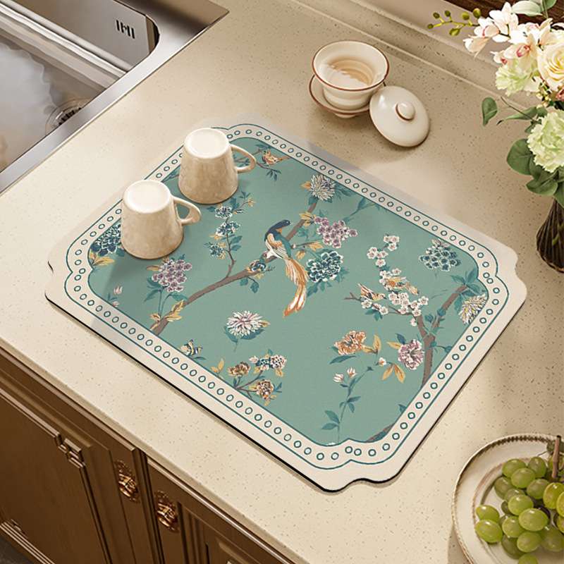 ～吸水性抜群～和風花鳥絵巻・【瞬間お部屋の垢抜け】・ランチョンマット 【ポリエステル製】