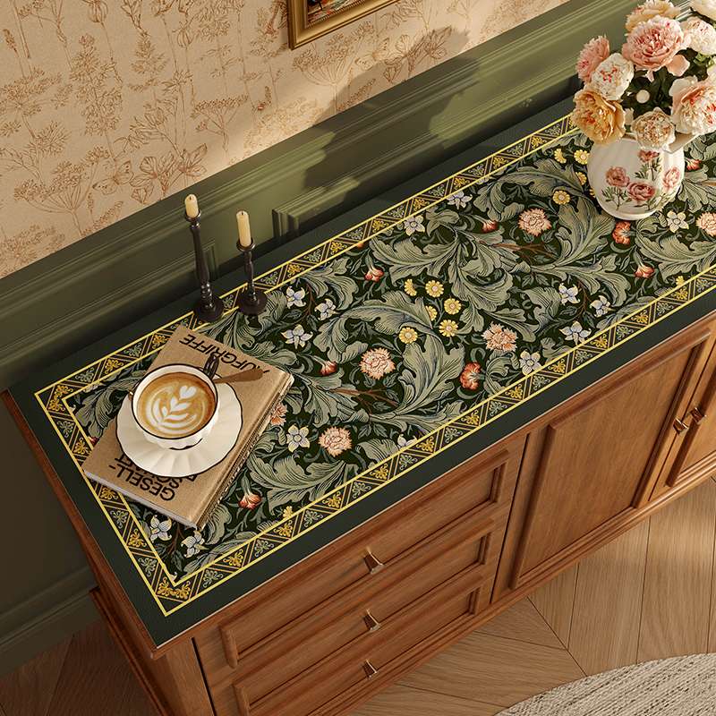 ランチョンマット エレガント花柄テーブルランナー 【咲き乱れる華】