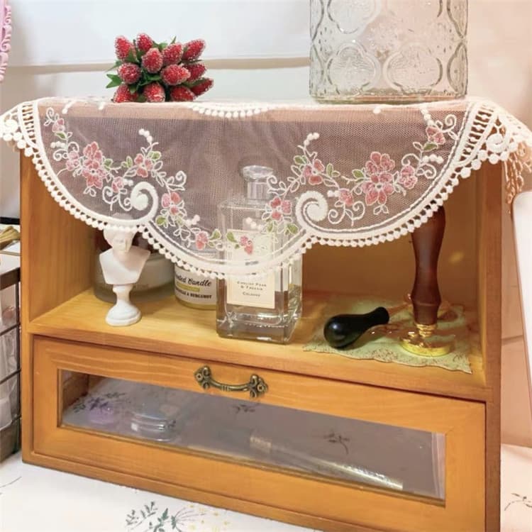 ランチョンマット 北欧風刺繍レーステーブルマット 花柄装飾クロス