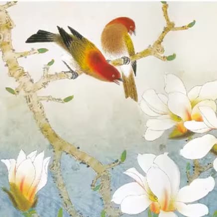 ランチョンマット 花鳥風月 和風プレースマット 【花鳥の小春日和】