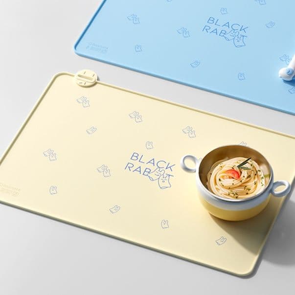 ランチョンマット うさぎ柄食事マット子ども用抗菌シリコン製