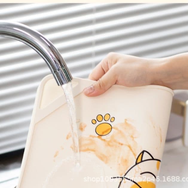 ランチョンマット にこにこ猫ちゃん足跡柄防水ランチョンマット