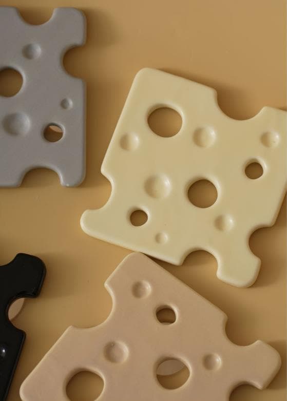 ランチョンマット 子ども用チーズ模様コースター防熱断熱マット